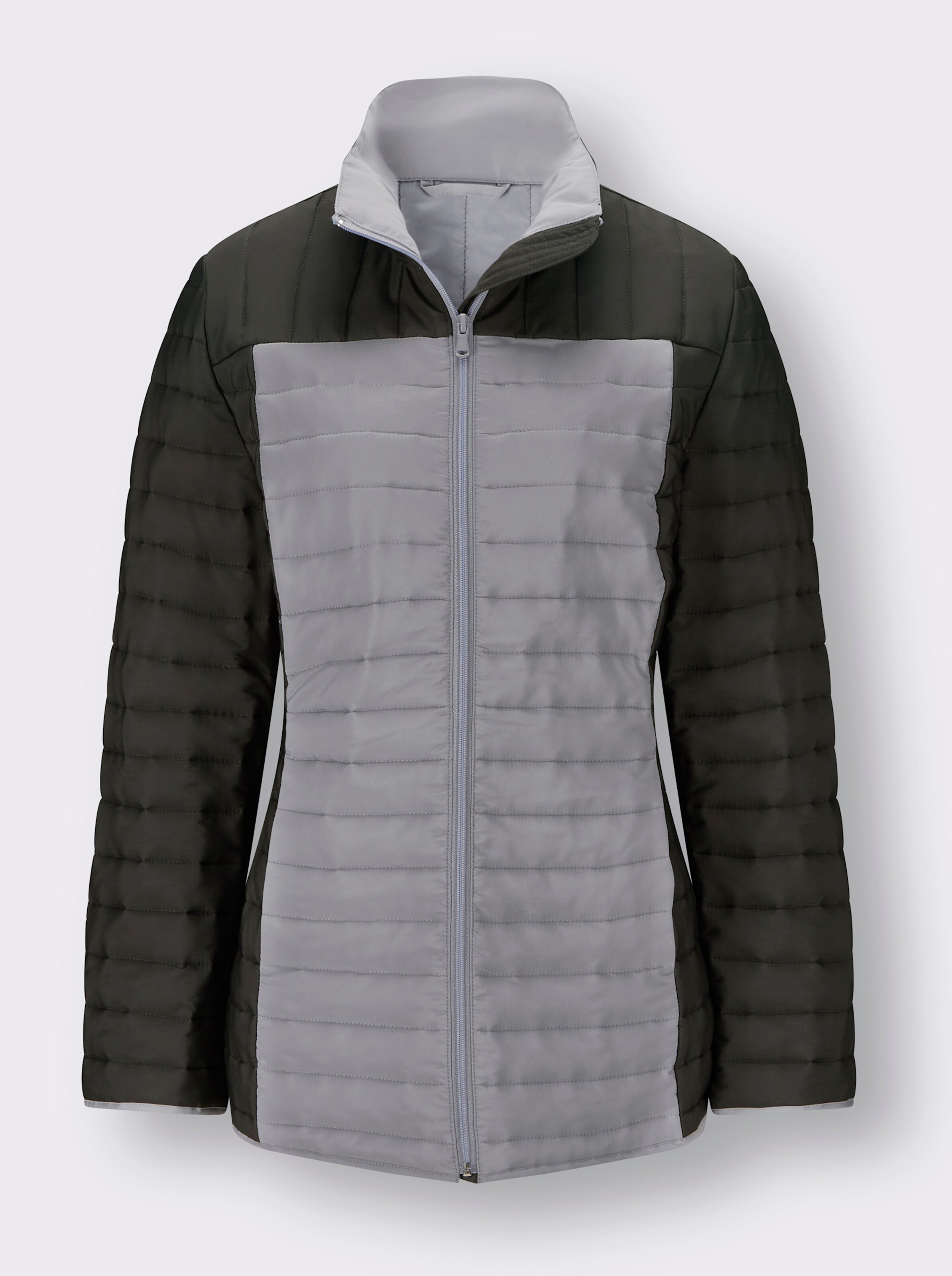 Steppjacke in zweifarbiger Optik