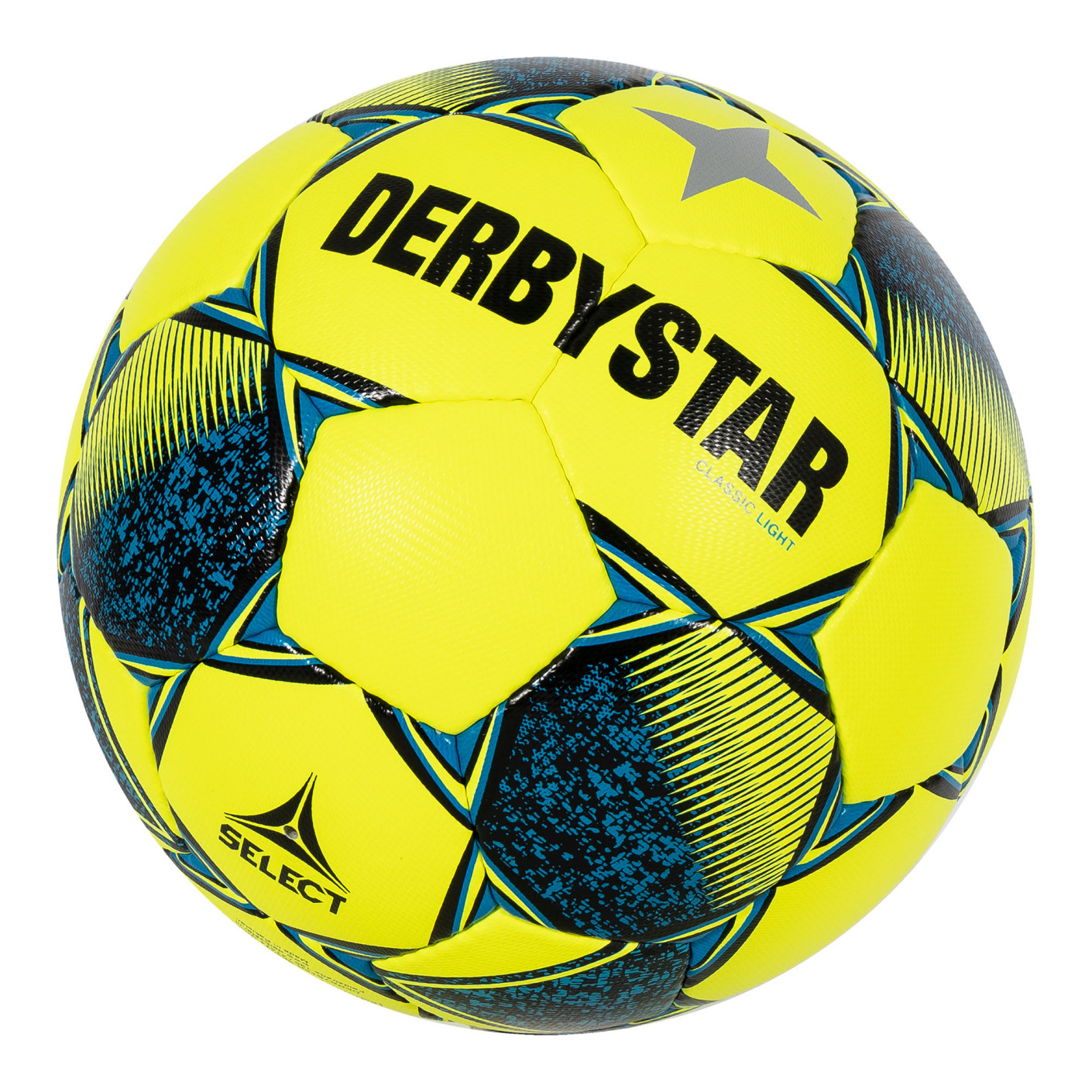 Derbystar Classic Light II Kunstgras Voetbal Maat 5 Geel Blauw Zwart