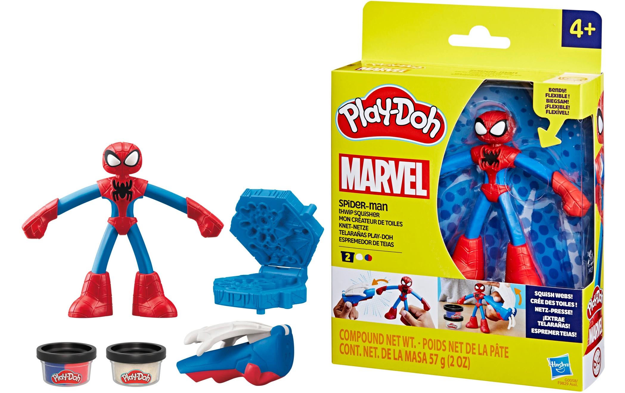 Knetspielzeug Marvel Spider-Man: Knet-NetzeSpielset mit Actionfigur und Knete