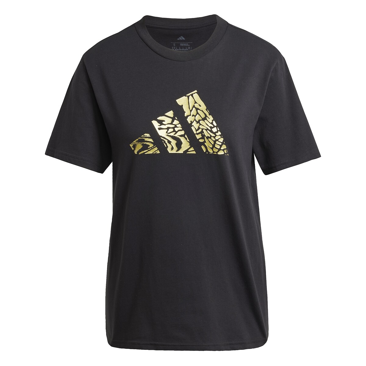 Camiseta ADIDAS SPORTSWEAR com logotipo grande na cor dourada