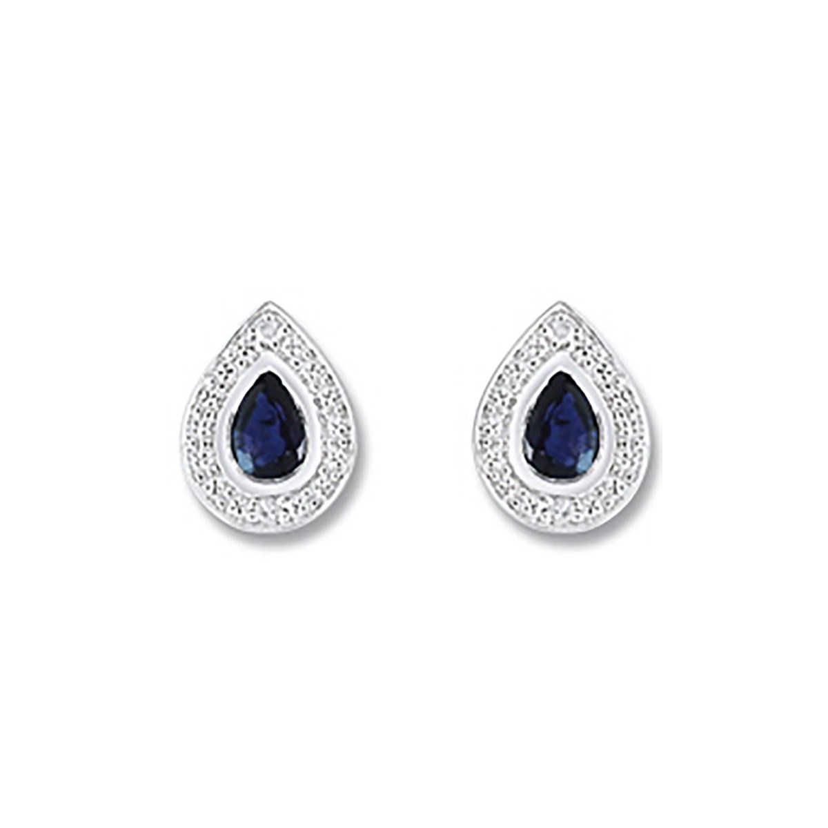 Boucles d'oreilles Brillaxis saphir et diamant