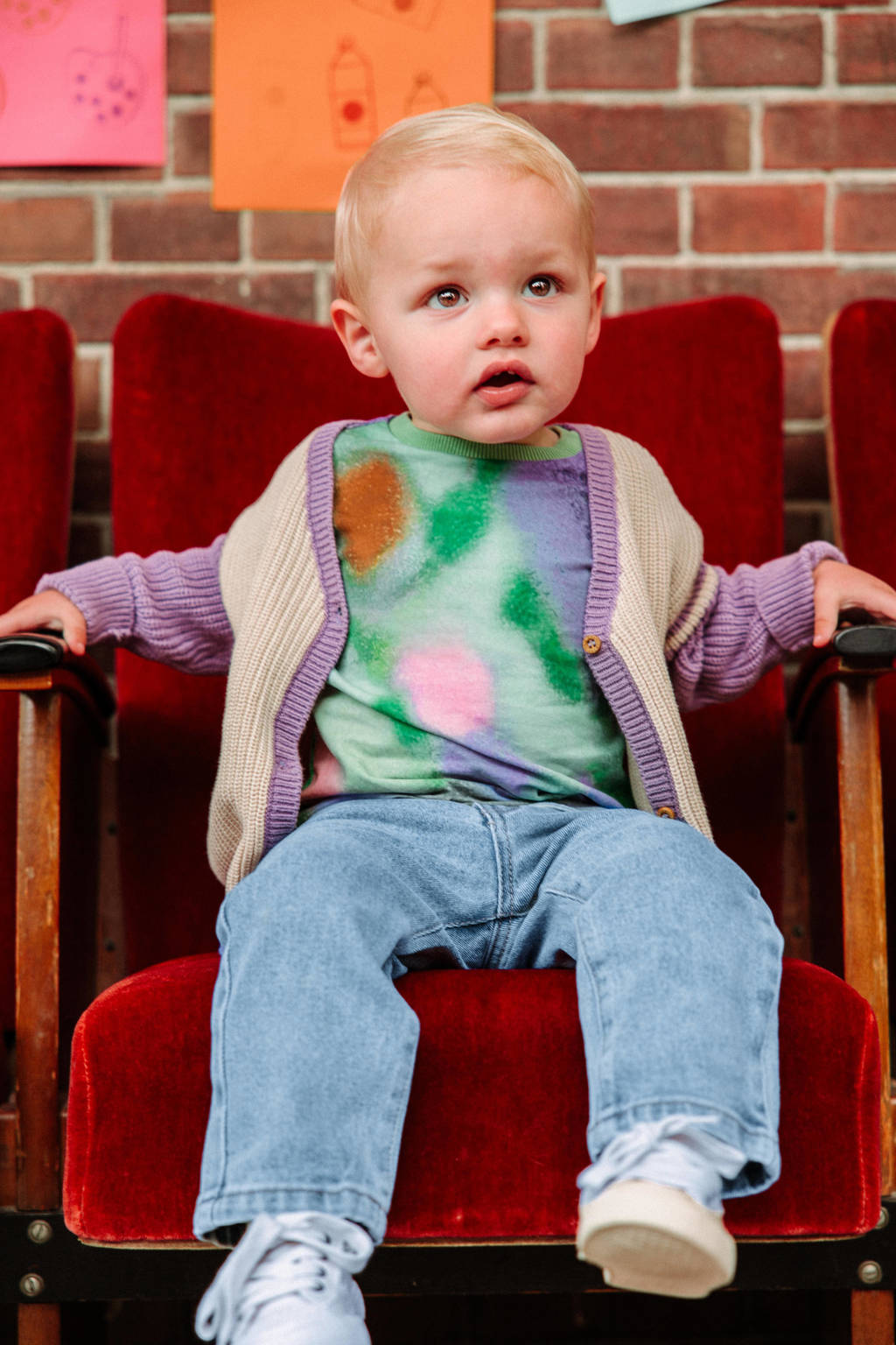 The New Chapter vest Harper paars/ecru