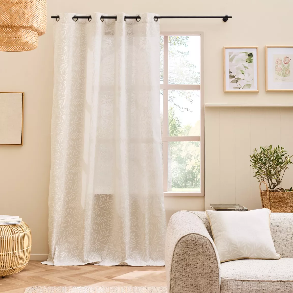 Rideau polycoton (140 x 240 cm) Naya Beige