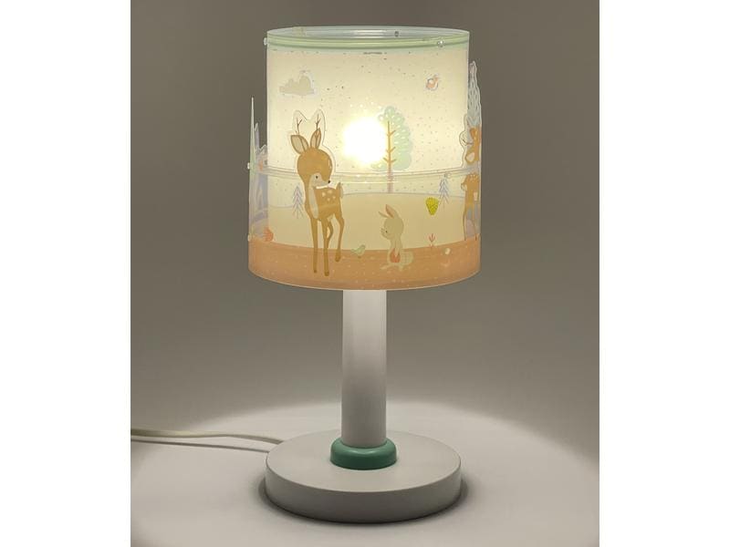 Dalber Tischlampe Loving Deer Tischleuchte mit Doppelschirm für Kinder