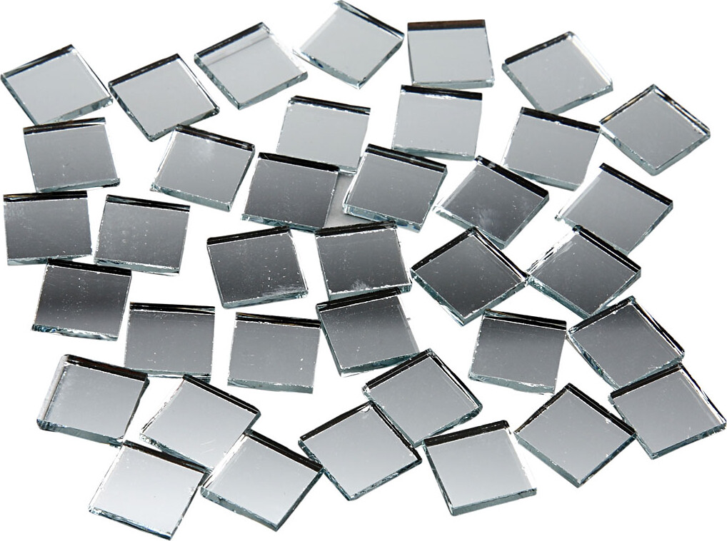 Spejlmosaik - Str. 10X10 MM - Tykkelse 2 MM - 500 Stk