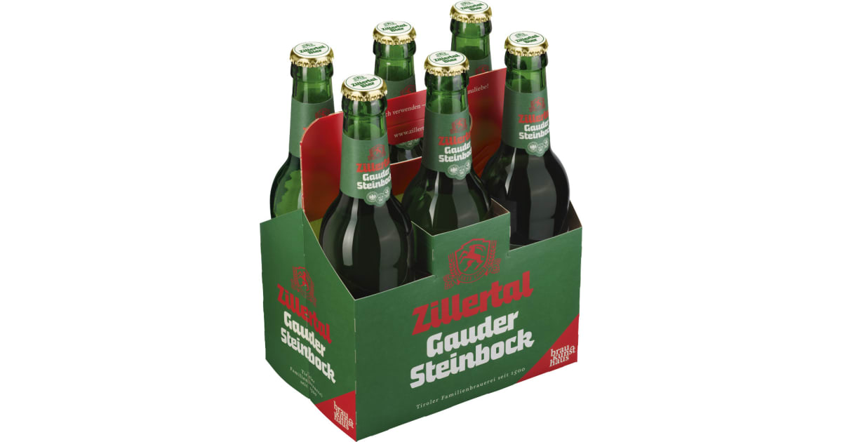 Zillertal Bier Gauder Steinbock Tray 6x 0,33 Liter (Mehrweg)