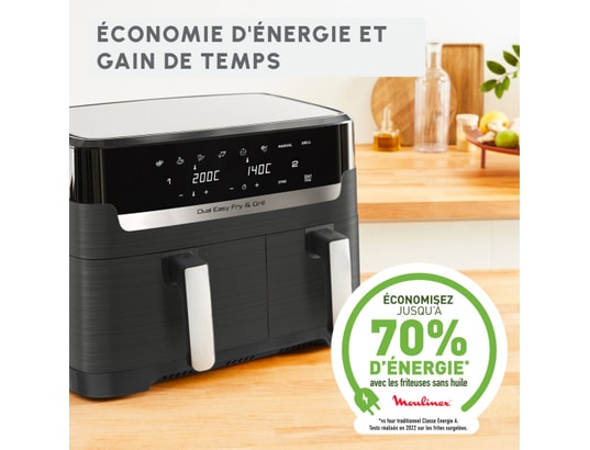 MOULINEX - Friteuse à air chaud Dual Easy Fry & Grill EZ905B20
