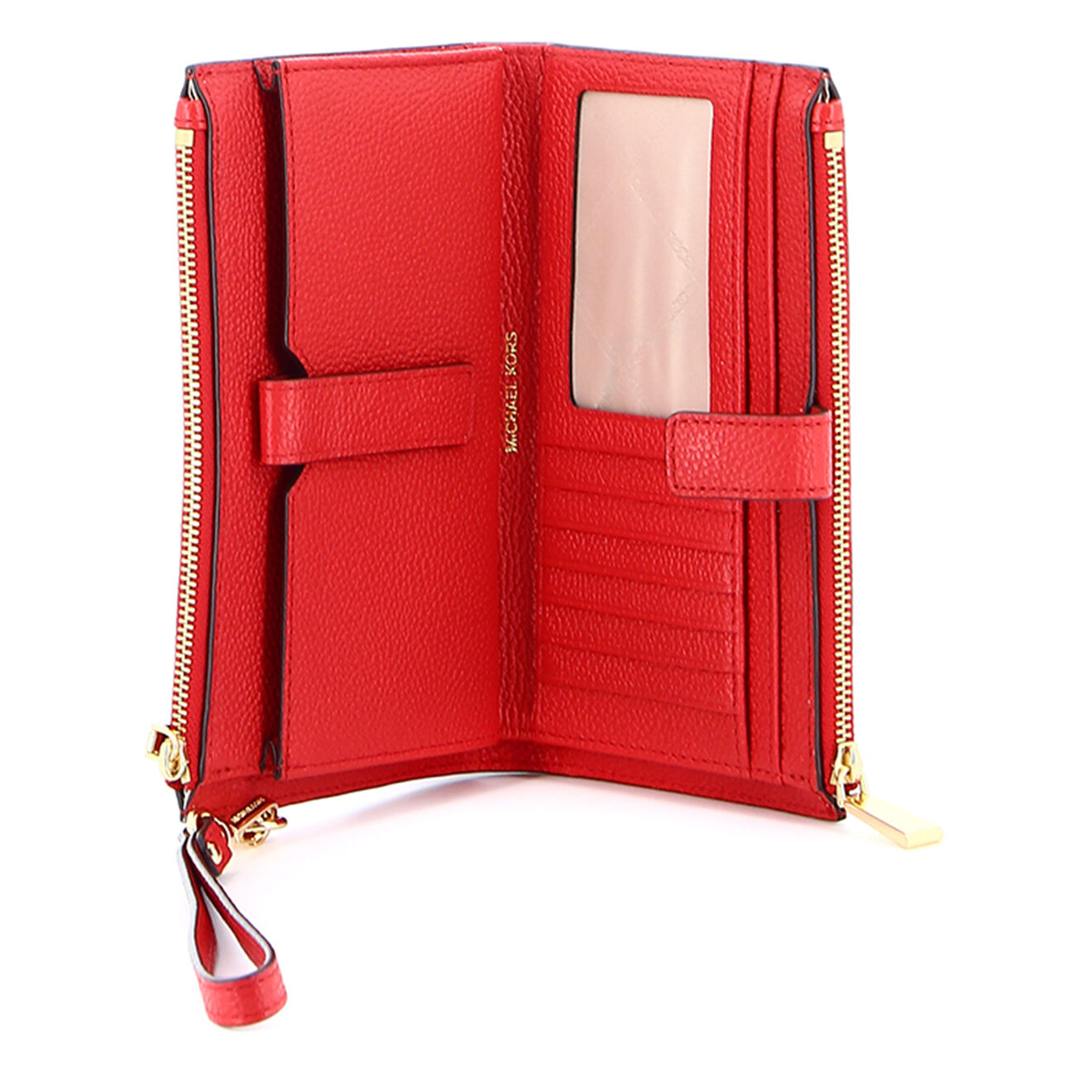 Michael Kors Portefeuille en Cuir Jet Set Travel M  rouge - 13.5x9 cm