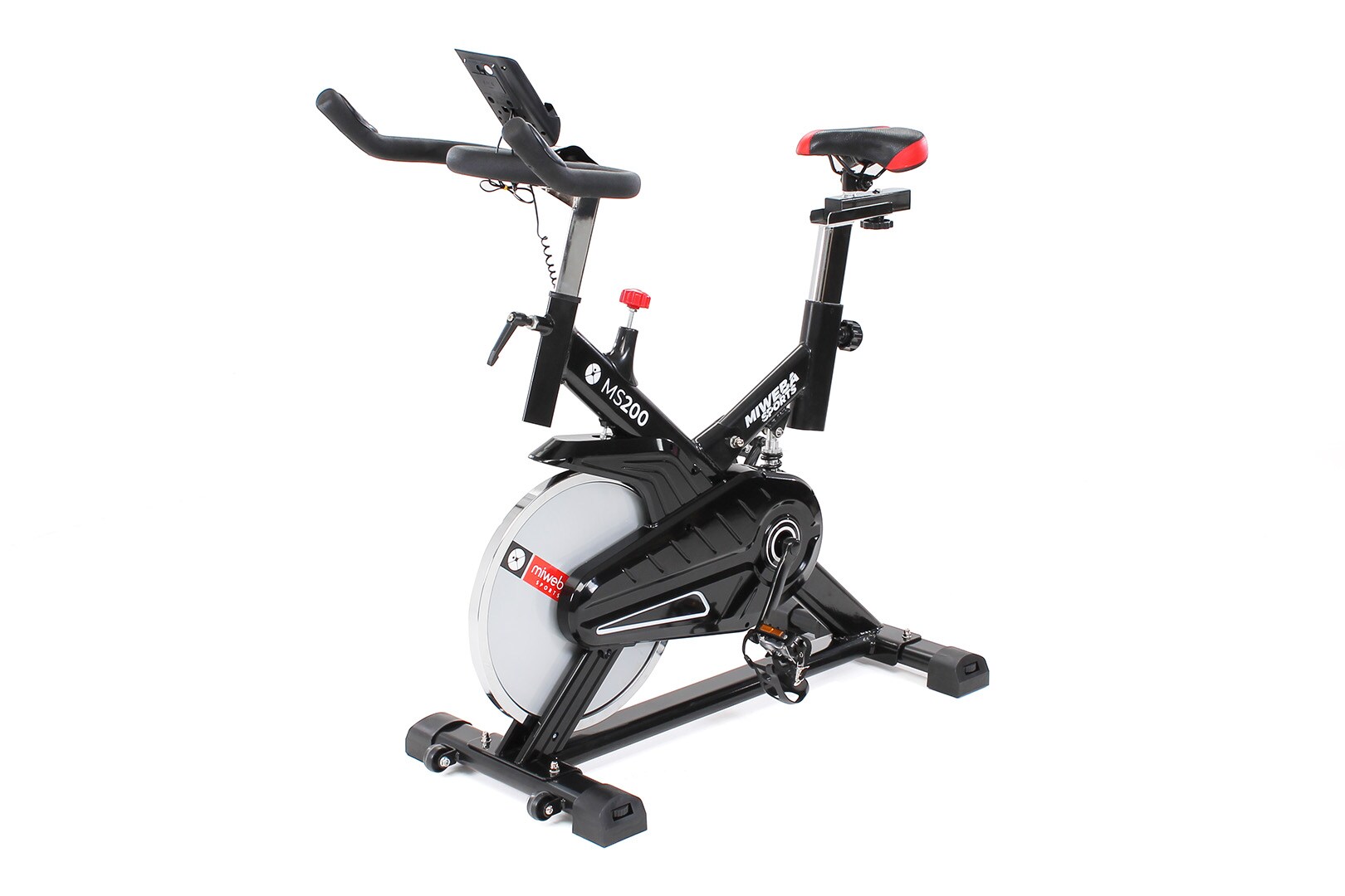 Miweba Sports Indoor Cycle MS200, 13 kg Schwungrad, für zuhause geeignet (Schwarz)