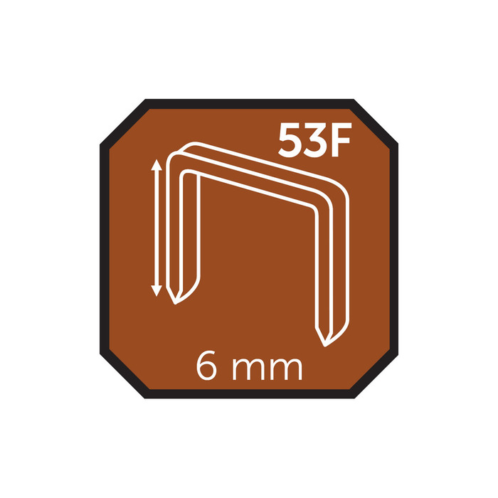 Hæfteklammer 6 mm nr. 53F 2000 stk. - Probuilder