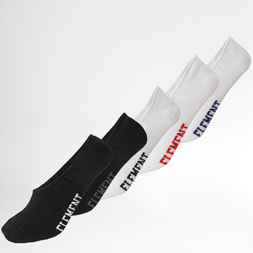 Lot De 5 Paires De Chaussettes Invisibles H5SOA5 Blanc Noir