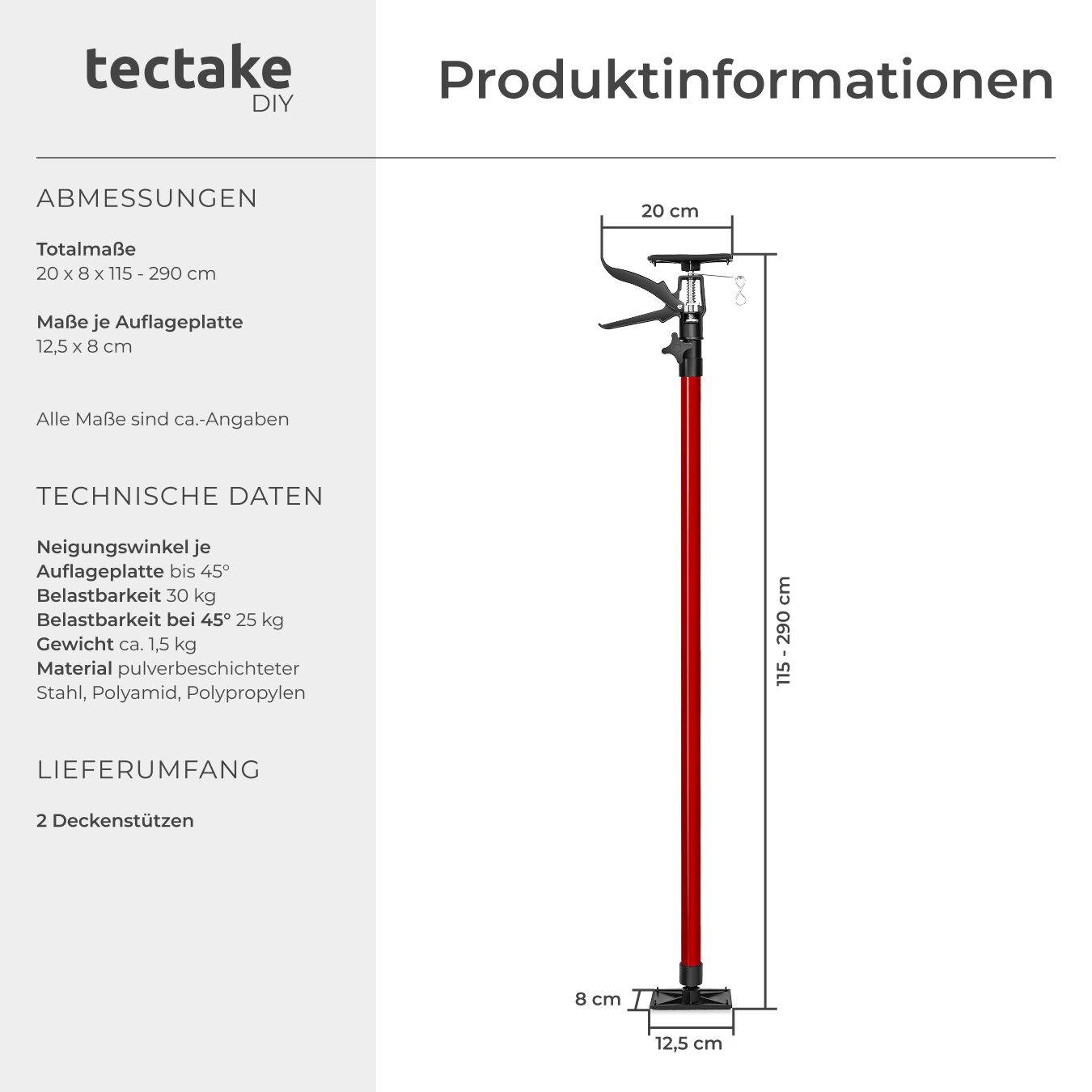 2er-Set Teleksopstützen