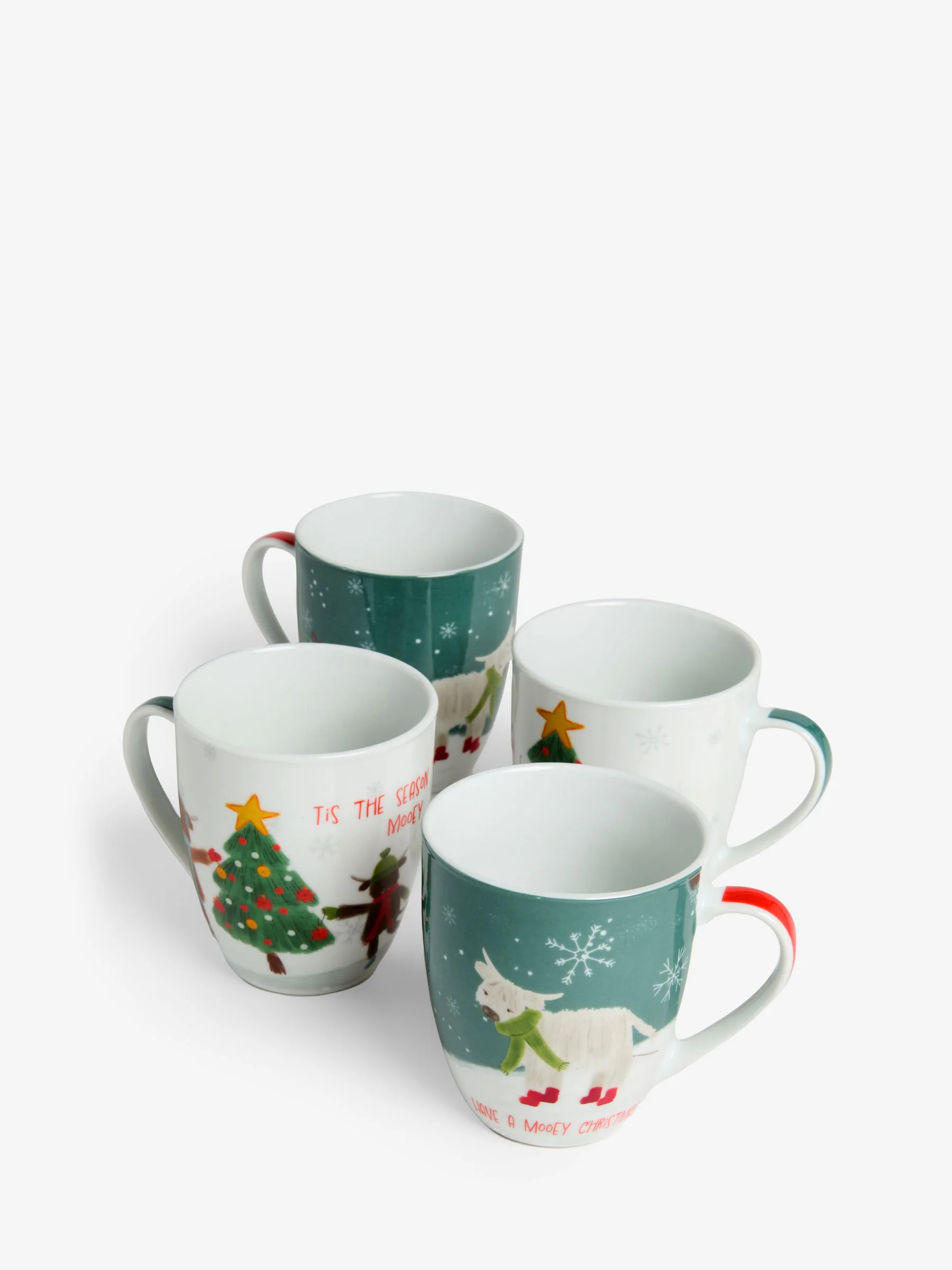 Set van 4 Hamish Kerstmis mokken
