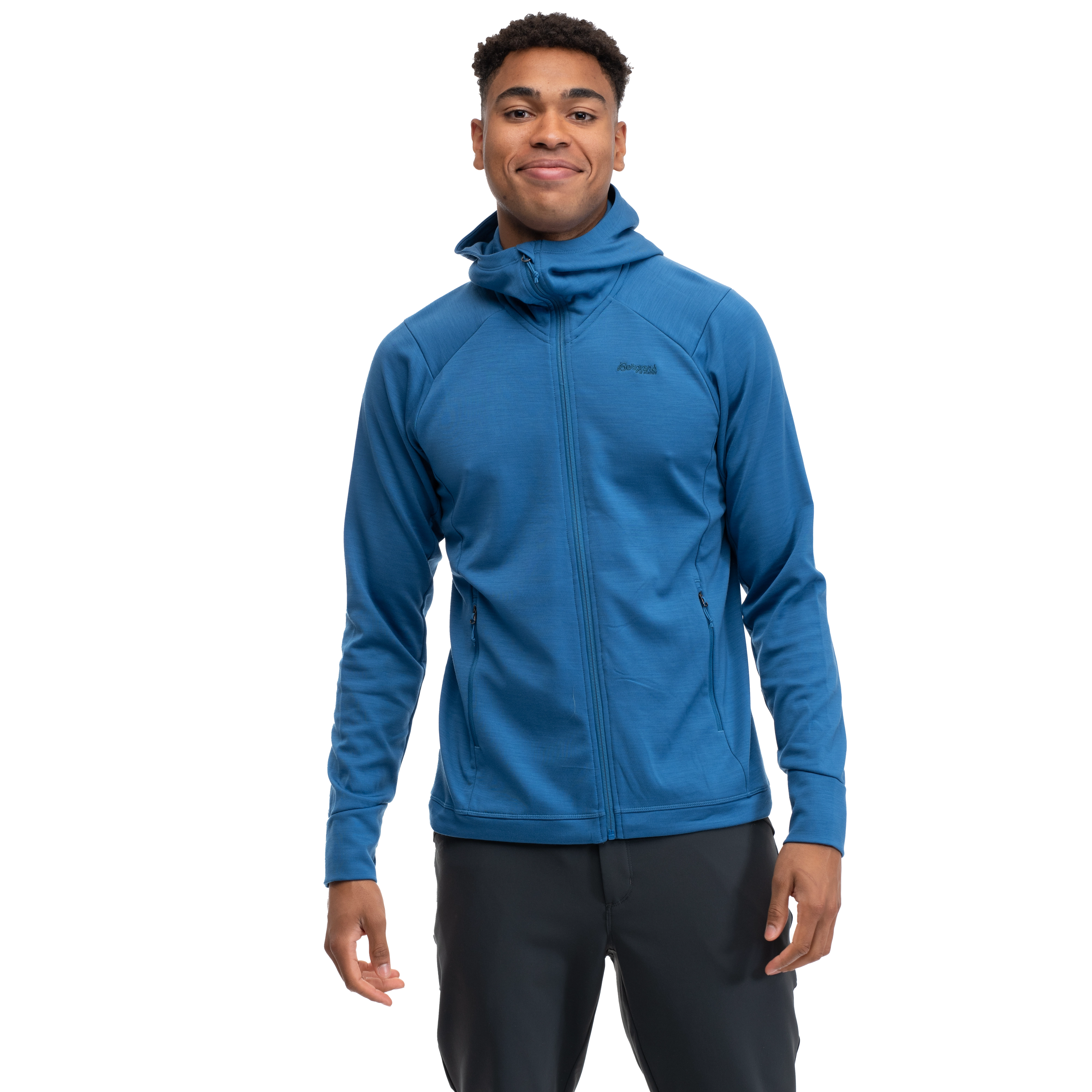 Ulstein Wool Hood Jacket North Sea Blue