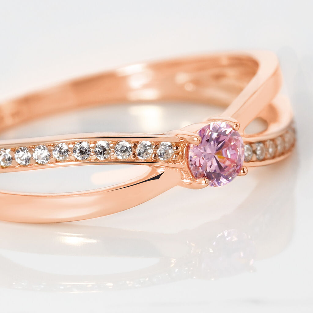 Bague Bertheline Argent Rose Oxyde De Zirconium