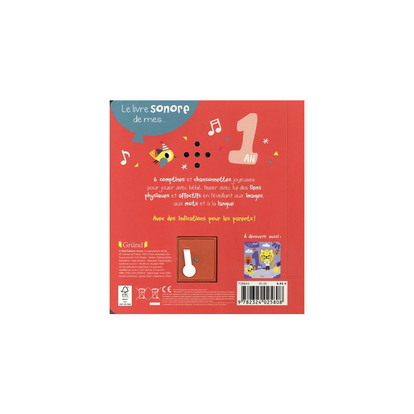 Le livre sonore de mes 1 an