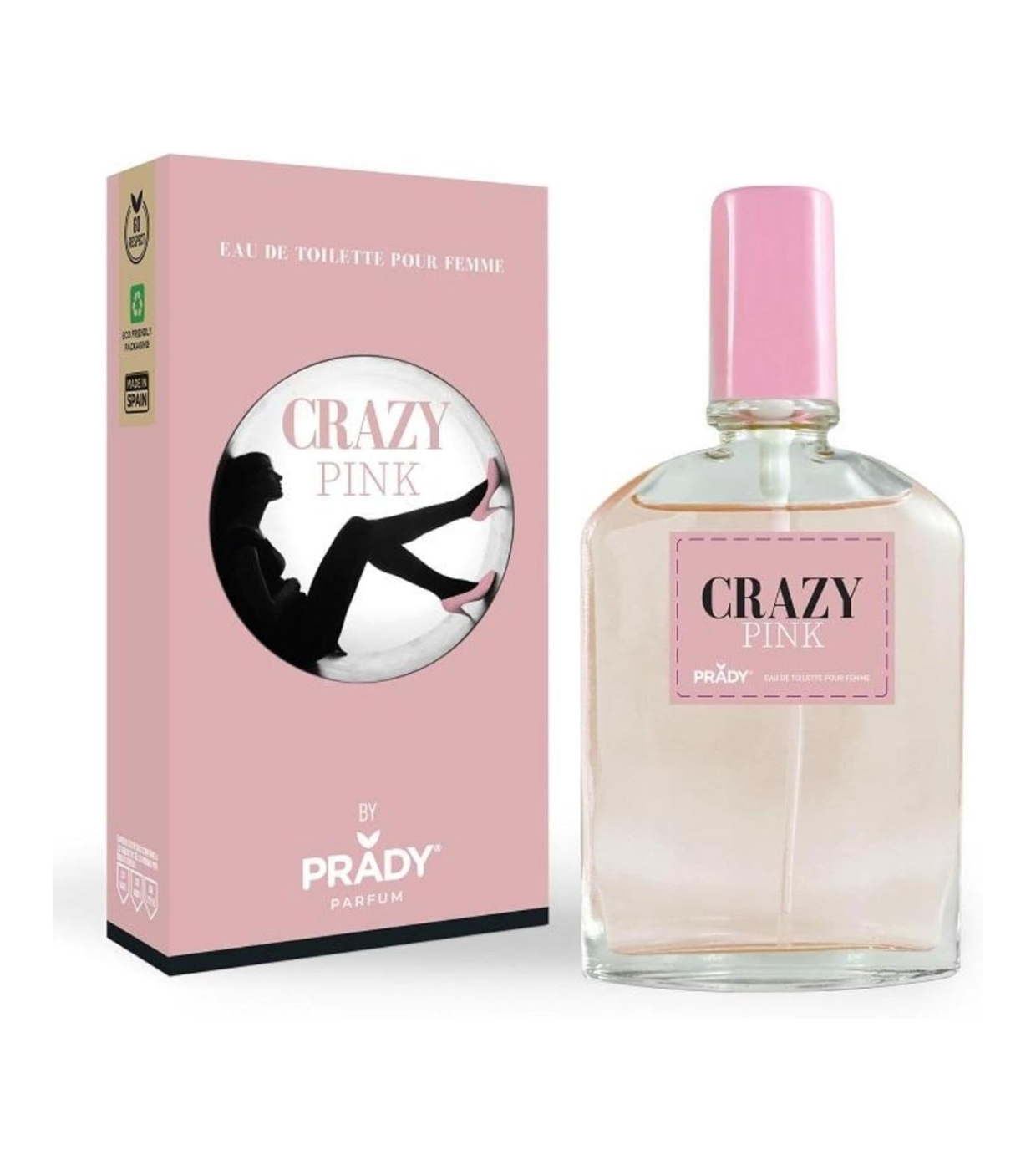 Prady - Eau de toilette para mulheres 90ml - Crazy Pink