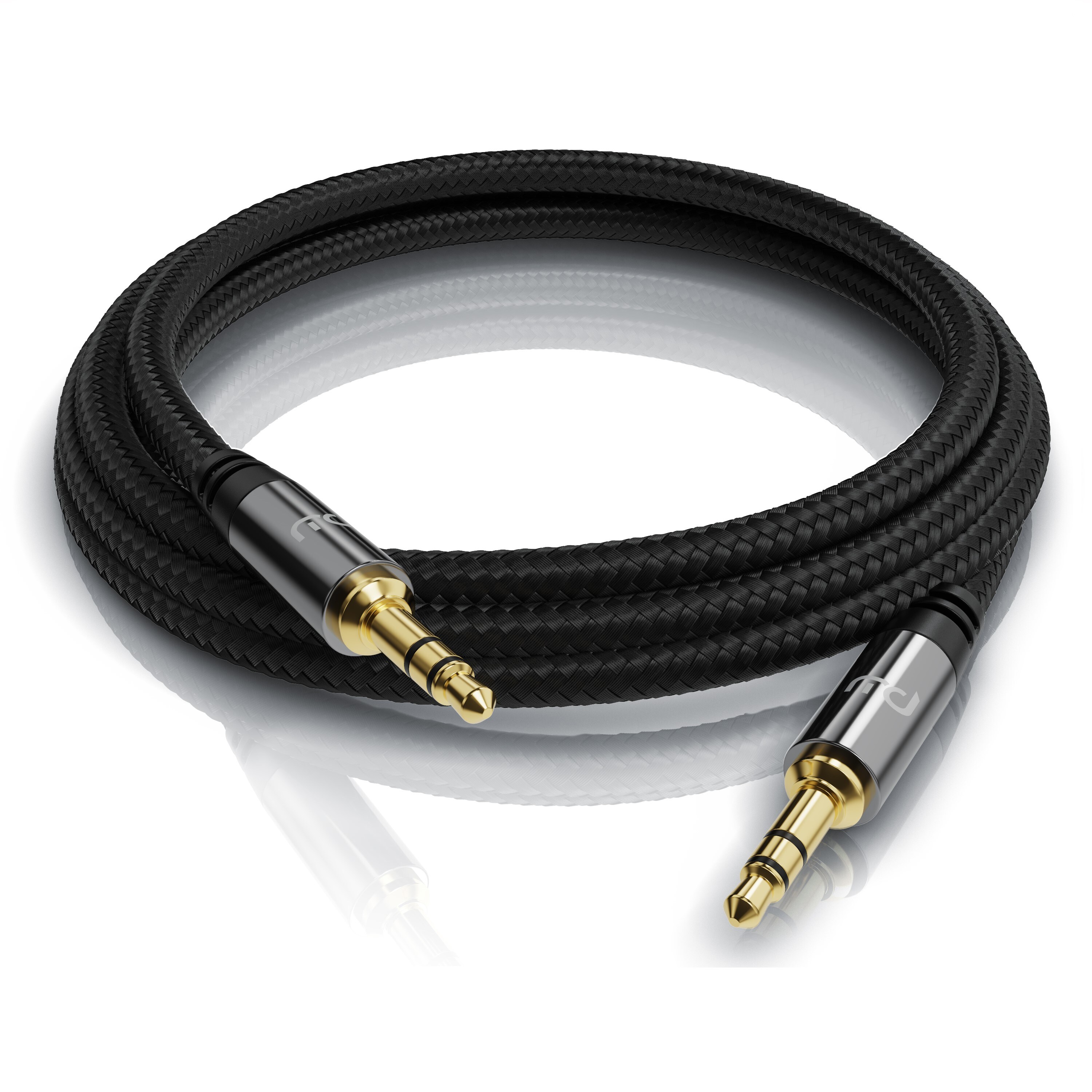 Primewire Klinkenkabel 3,5 mm AUX - Audiokabel mit Nylonmantel - 5m