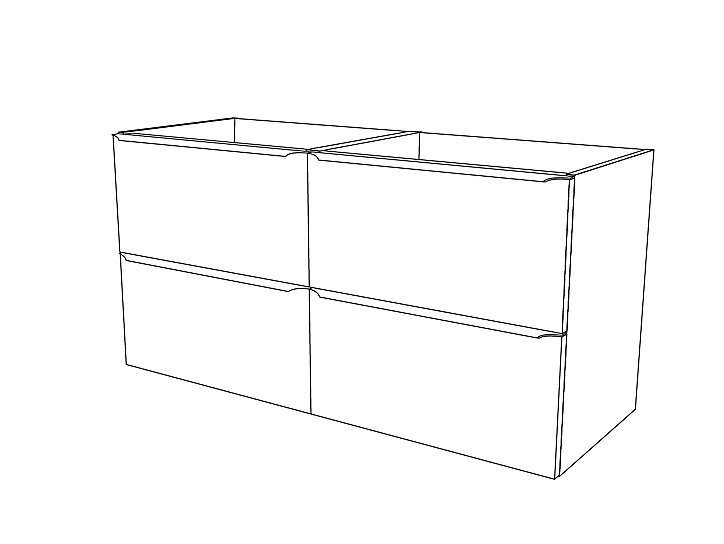Meuble sous vasque à suspendre GoodHome Imandra gris 120 cm