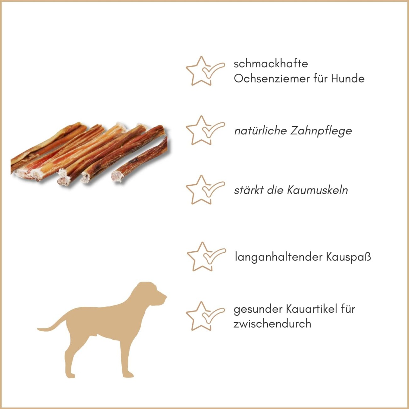 Supravit Ochsenfiesel kurz ca. 20cm 10St. Hundekausnack