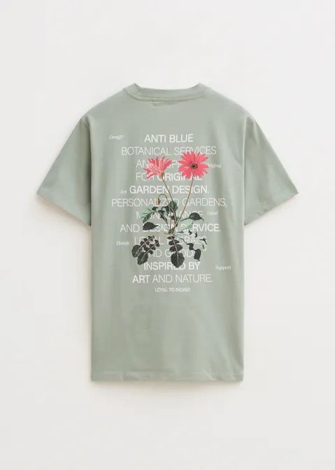 T-shirt met print nature groen (GRN.L)