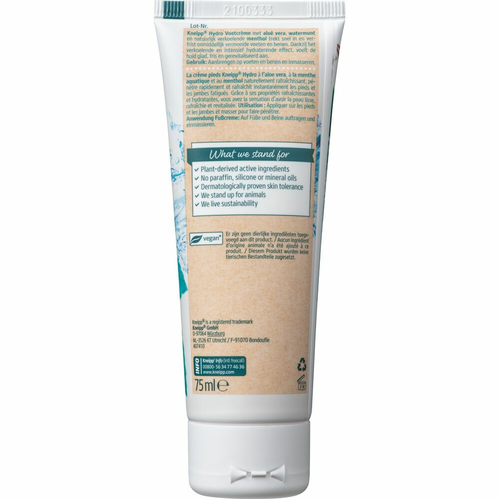 Kneipp Voetcrème Hydro 75 ml