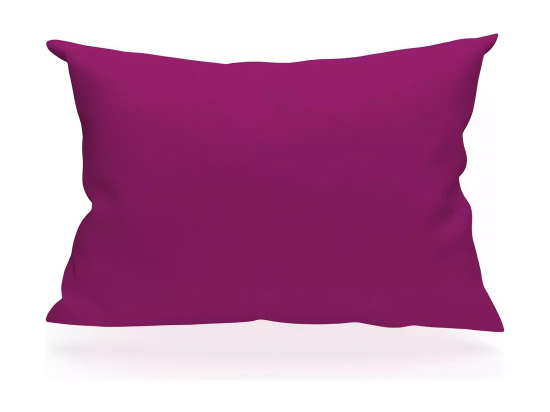 Taie d'oreiller rectangle US 50x75 cm en coton uni 57 Fils SOLEIL D'OCRE cassis