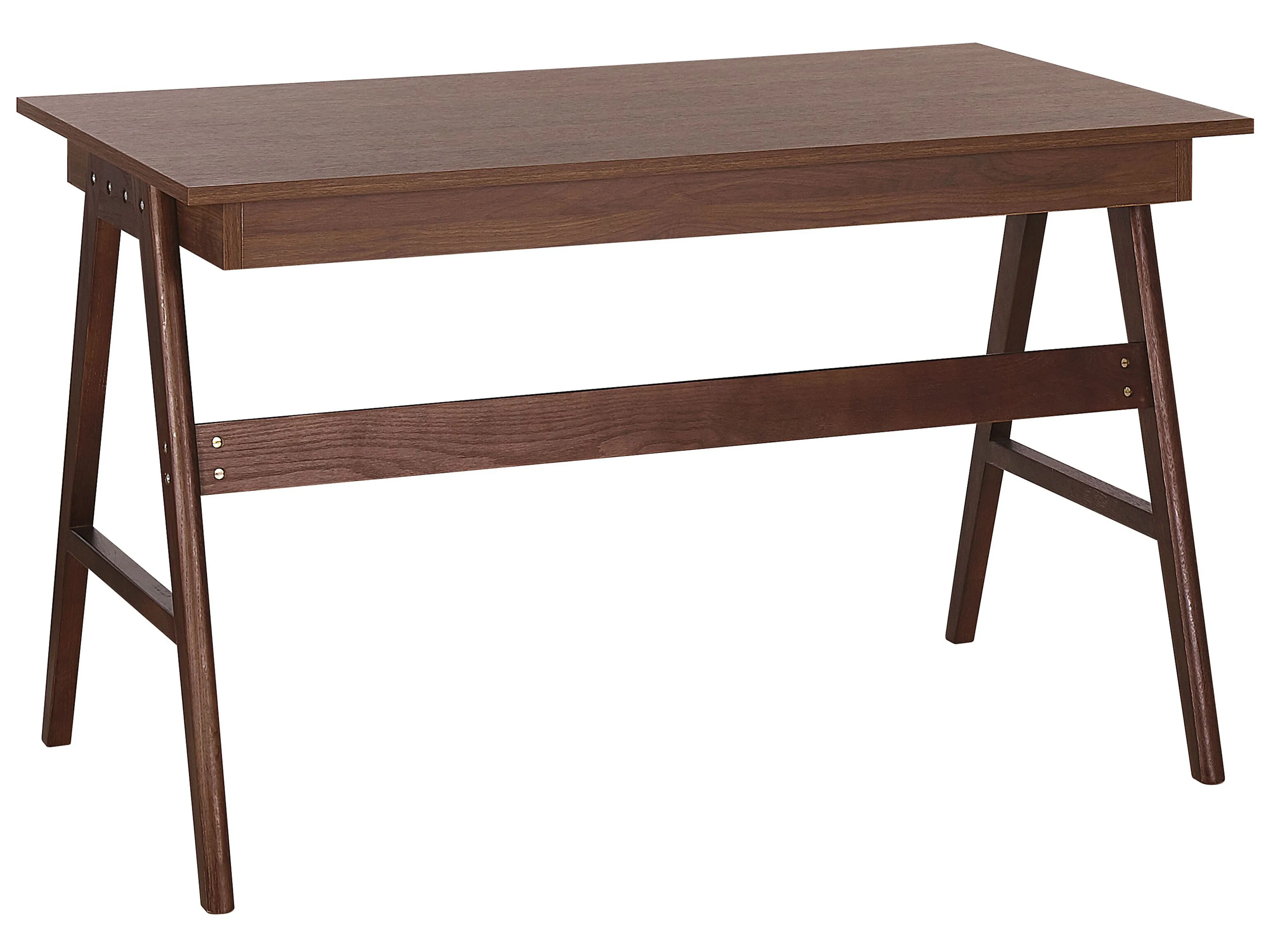 Bureau SHESLAY Donkerbruin 120 cm 70 cm met lades