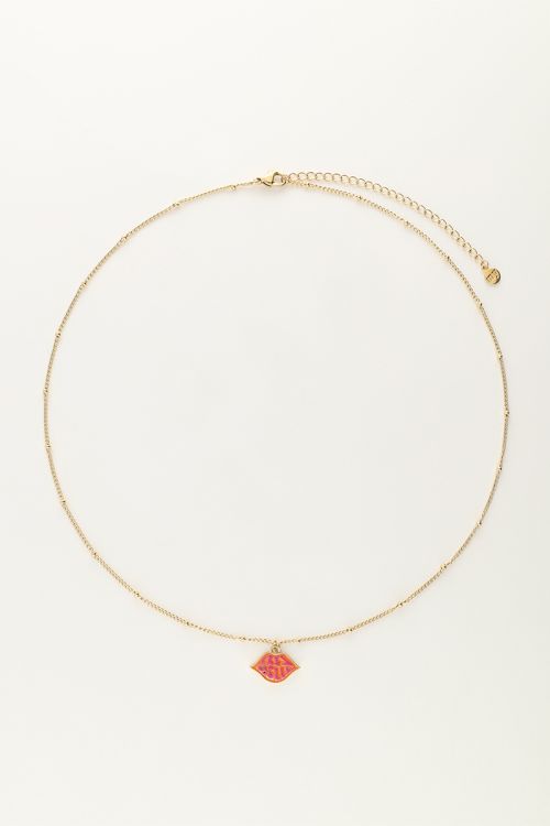 Candy ketting met oranje très belle bedel