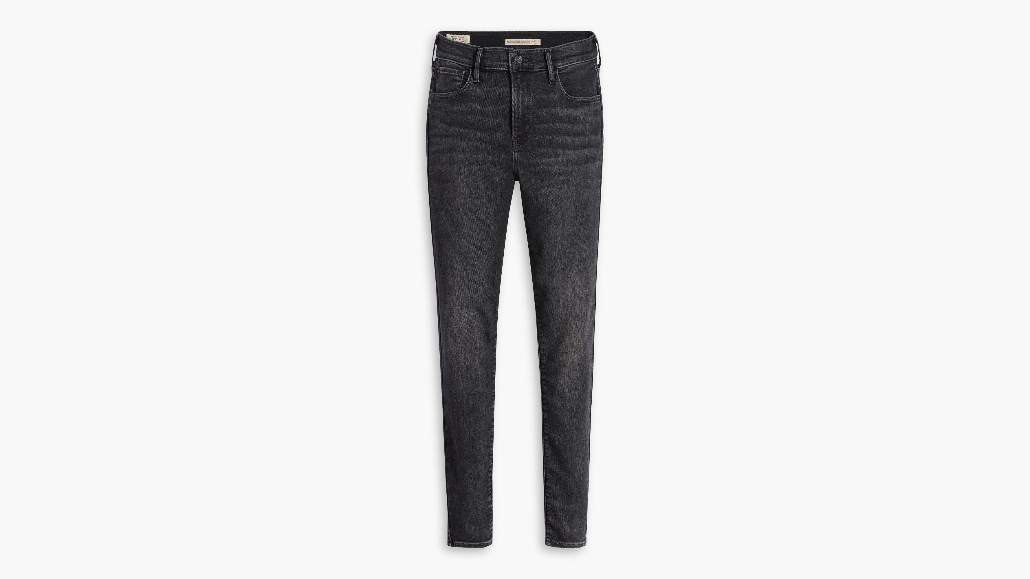 Jean 720™ Taille Haute Super Skinny - Black Worn In - Noir