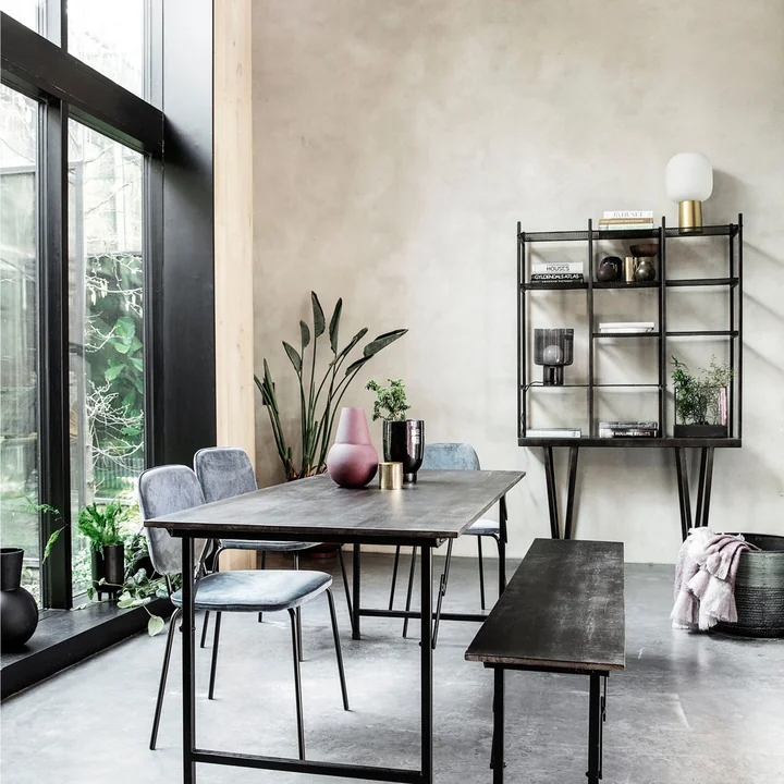 House Doctor - Party Esstisch, 180 x 80 cm, schwarz