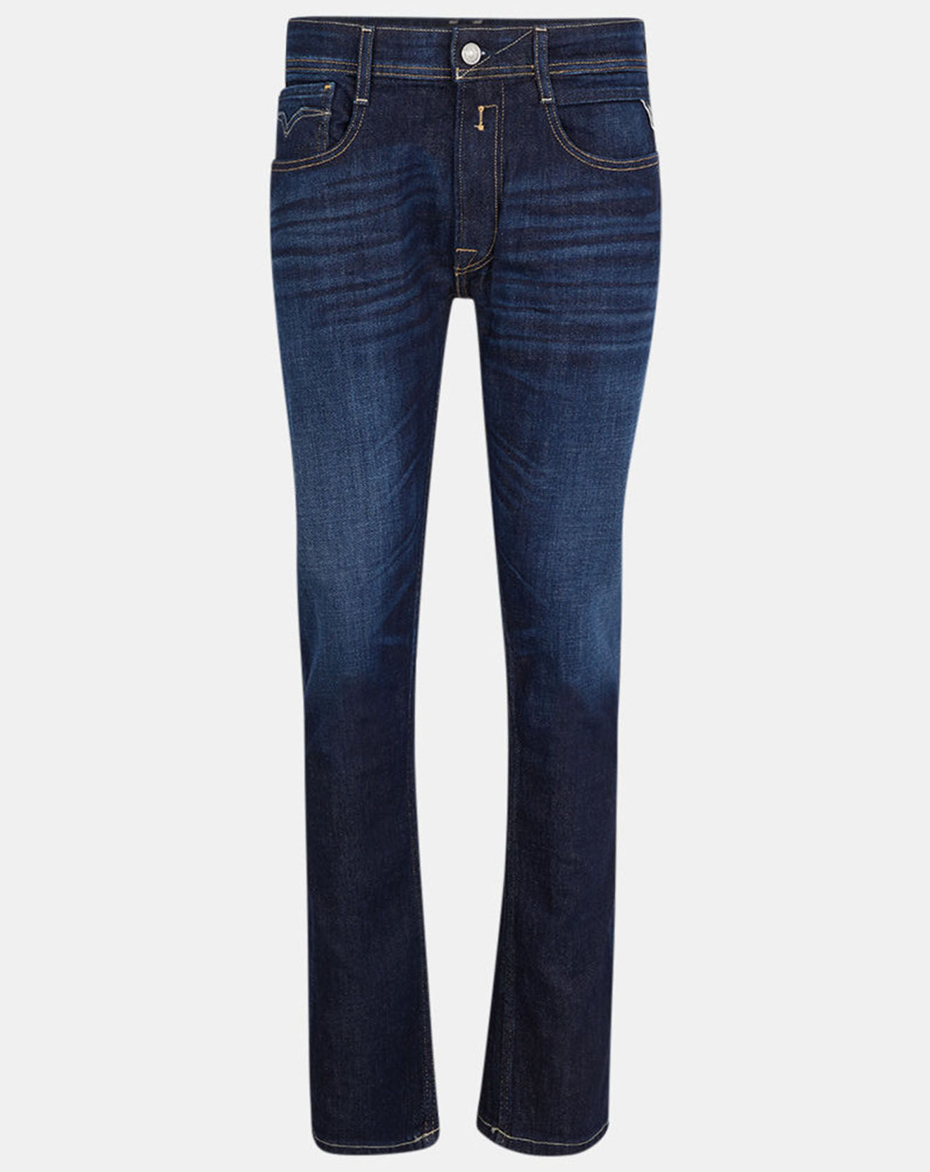 Replay Jean droit 100% Coton Bio Pure Denim Rocco bleu foncé