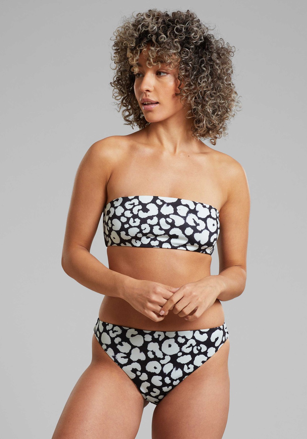 Dedicated Bikini Top Roma Leopard Black