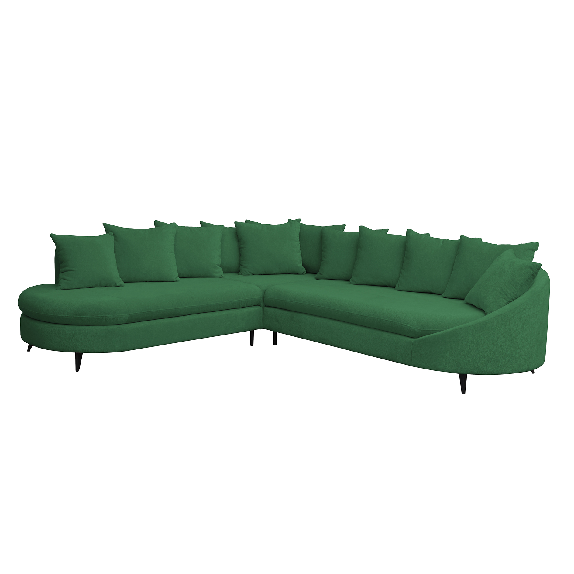 Ecksofa - rain forest - mit Liegefunktion und Staukasten - Ottomane links