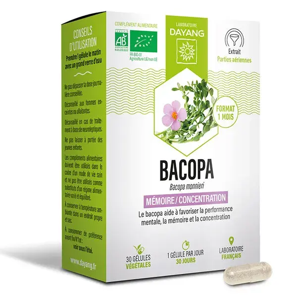 Dayang Fitoterapia Bacopa Orgânico 30 Cápsulas