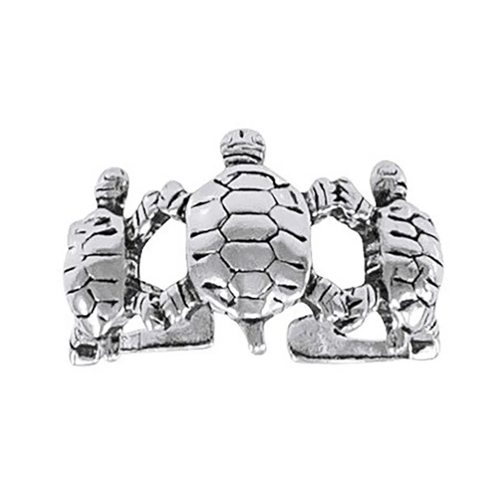 Dive silver Schildkrötenfußring