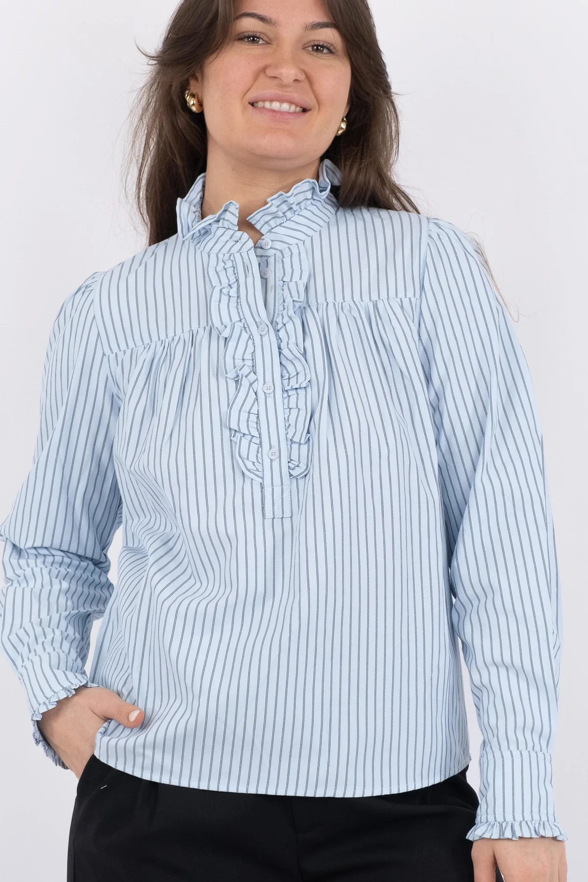 Neo Noir Justine Stripe Shirt