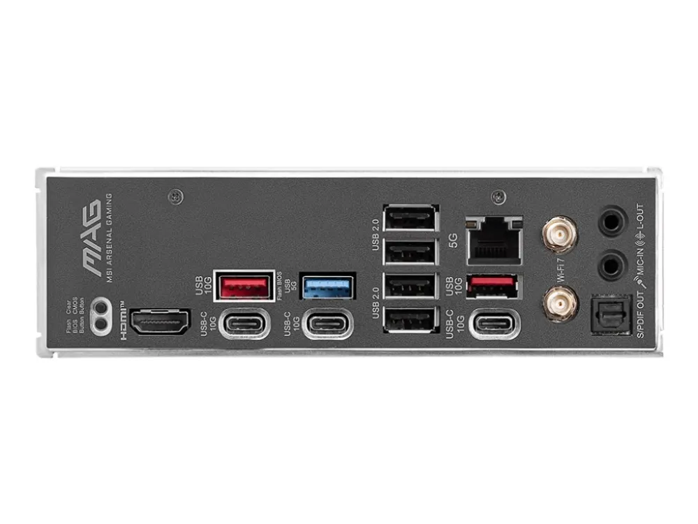 MSI MAG B850 TOMAHAWK MAX WIFI - Bundkort - ATX - Socket AM5 - AMD B850 Chipset - USB-C 3.2 Gen 2x2, USB-C 3.2 Gen2, USB 3.2 Gen 1, USB 3.2 Gen 2 - 5 Gigabit Ethernet, Wi-Fi 7, Bluetooth - onboard grafik (CPU påkrævet) - HD Audio (8-kanaler)