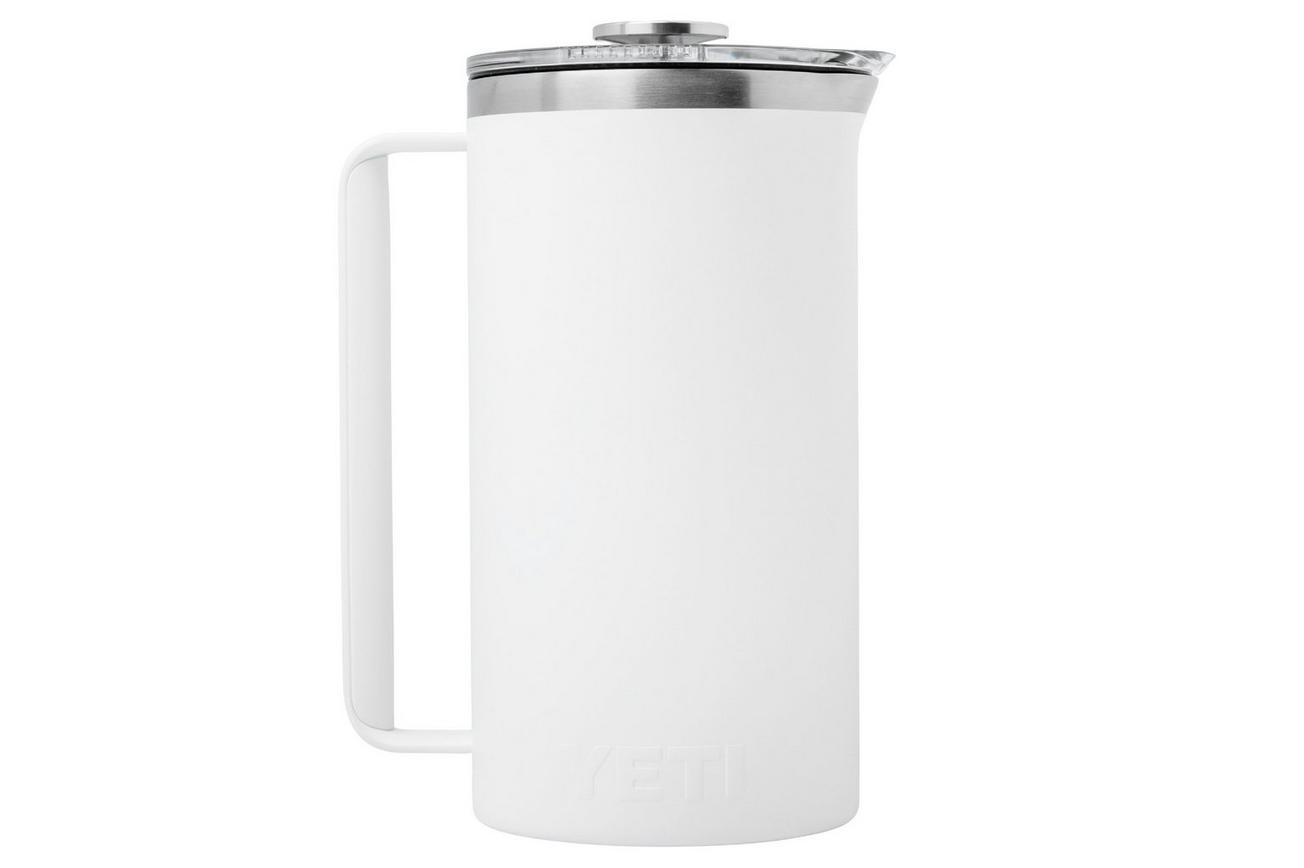 Yeti Rambler French Press 64oz Twist-To-Lock Lid, White, thermos french press, 1.9L