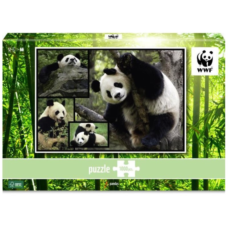 Puzzle 1000 pièces - WWF - Pandas