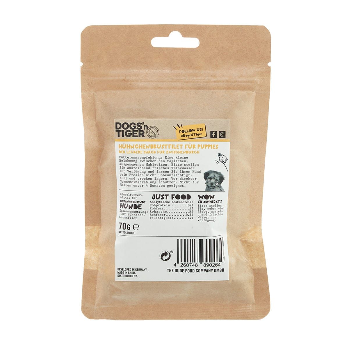 Dogs’n Tiger Adult, Junior Hunde Snacks, Wunderkind, Leckerlies, 100% Hühnchenbrustfilet