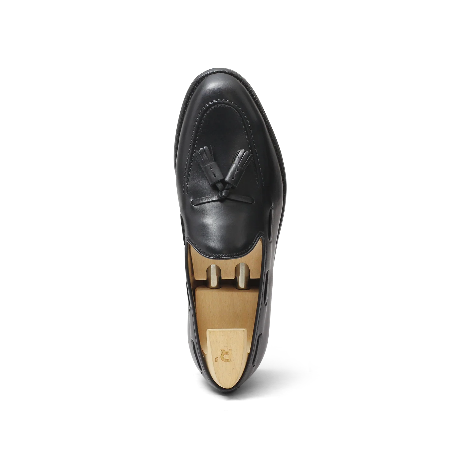 Micky-Mocassin à glands en cuir noir