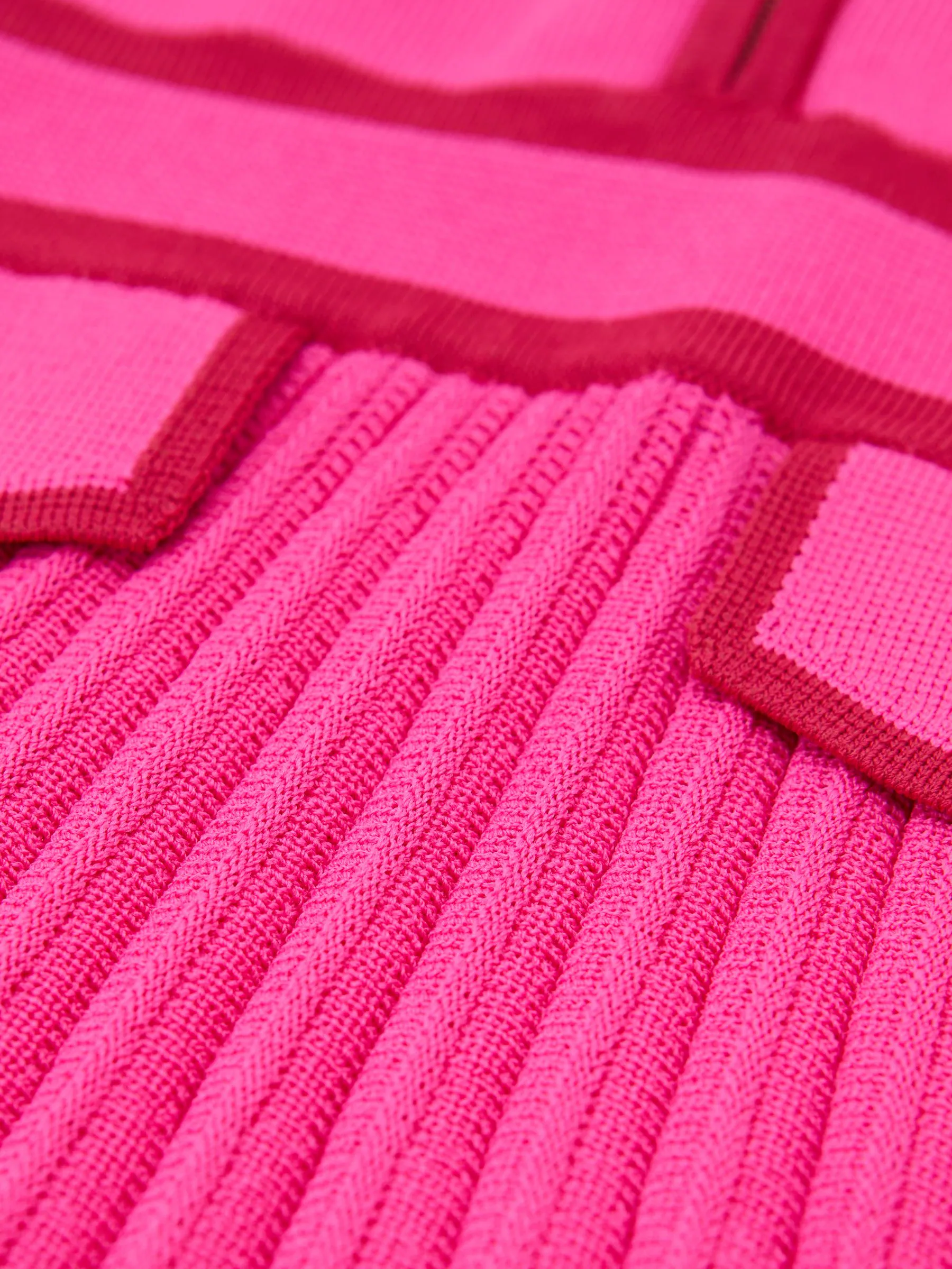 Felroze - Reiss Anne Pleated Tipped Knit Dress