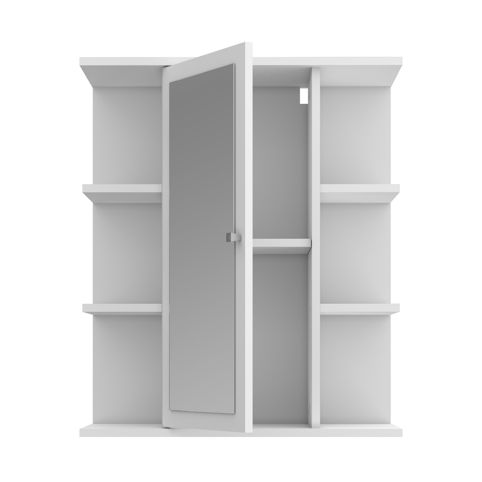 Spiegelschrank - weiß - 60 cm
