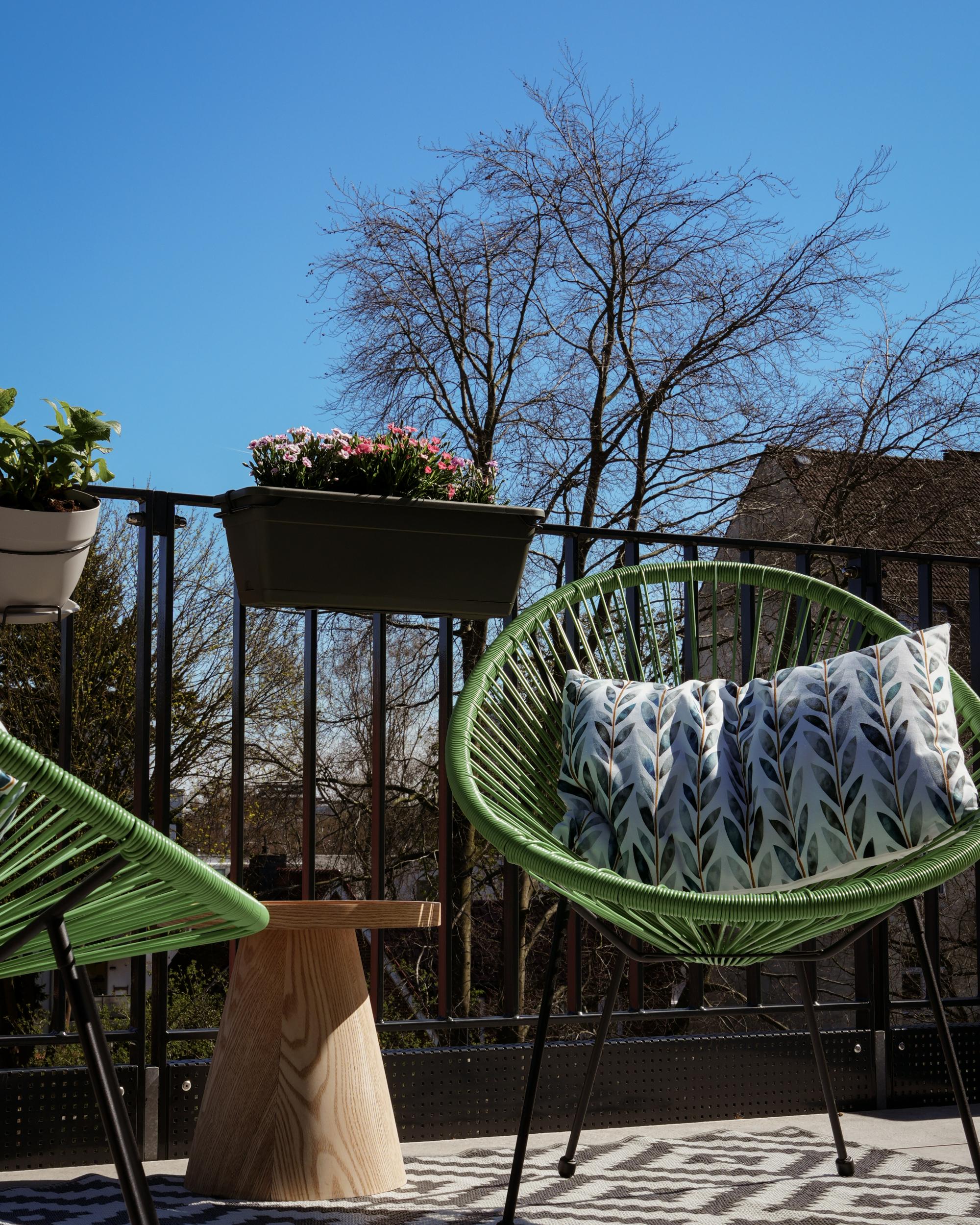 Set van 2 tuinkussens LOANO bladpatroon 40 x 60 cm Groen