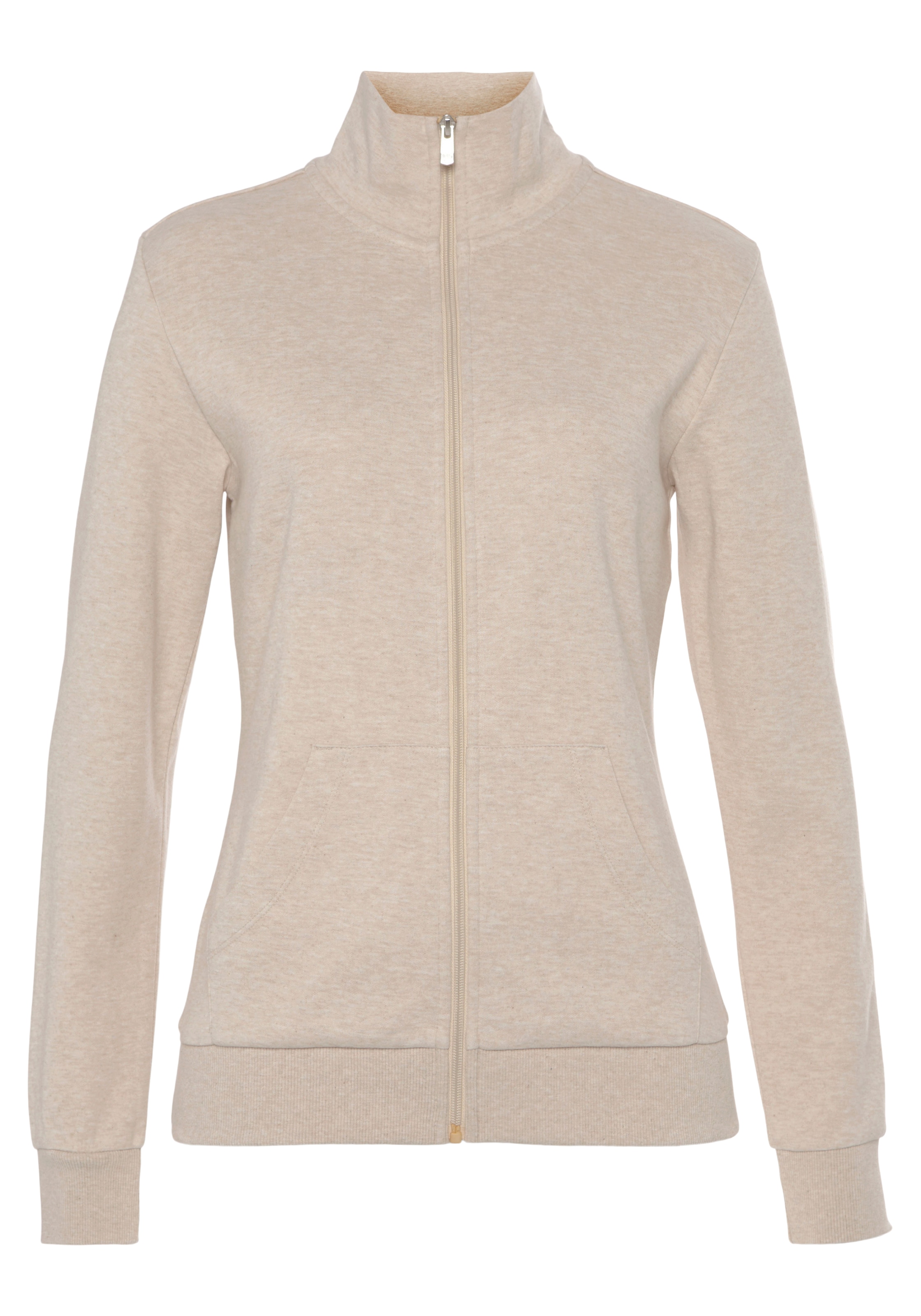 Bench. Loungewear Sweatjacke mit glänzender Logostickerei am Stehkragen, Loungewear