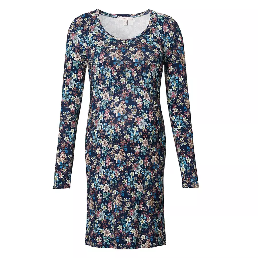 ESPRIT Stillkleid Blumen Night Blue