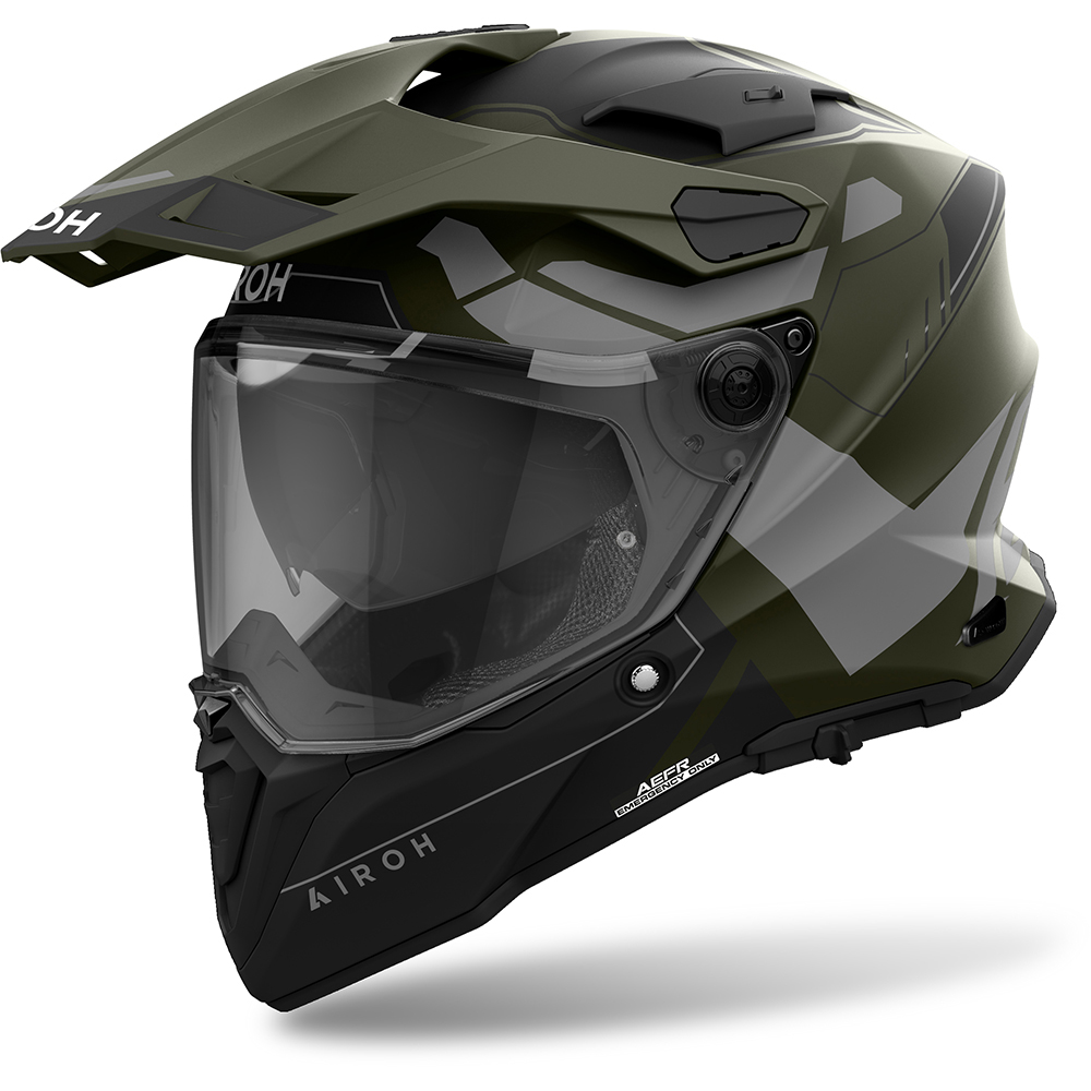 Airoh - Casque Commander 2 Reveal Kaki / Noir / Gris / Mat