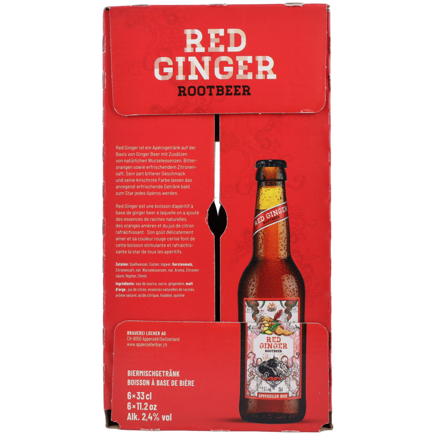 Appenzeller Ginger Beer Red 6x33cl -198cl