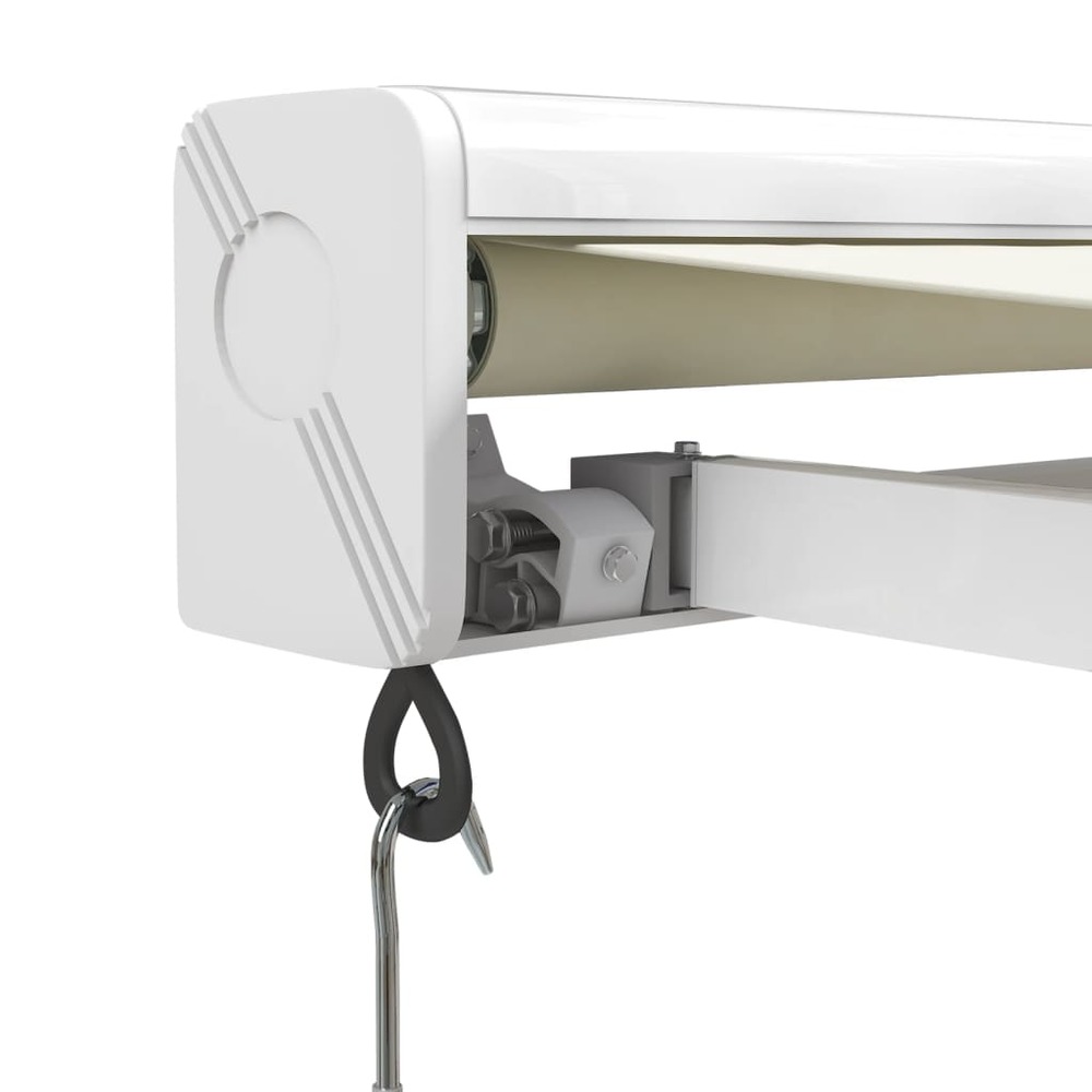 Auvent rétractable crème 3x2,5 m tissu et aluminium